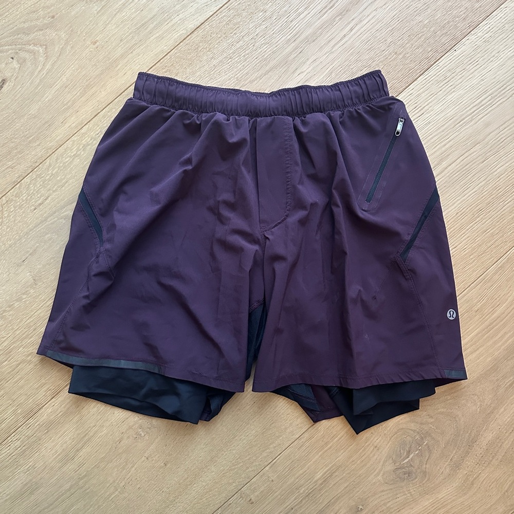 lululemon athletica Men's Dark Purple Athletic Shorts